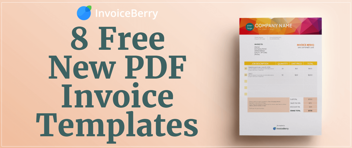 free new pdf invoice templates invoiceberry blog