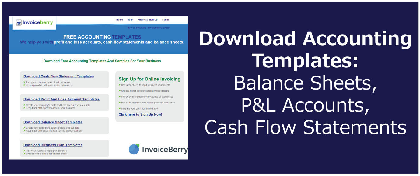 Download Accounting Templates: Balance Sheets, P&L 